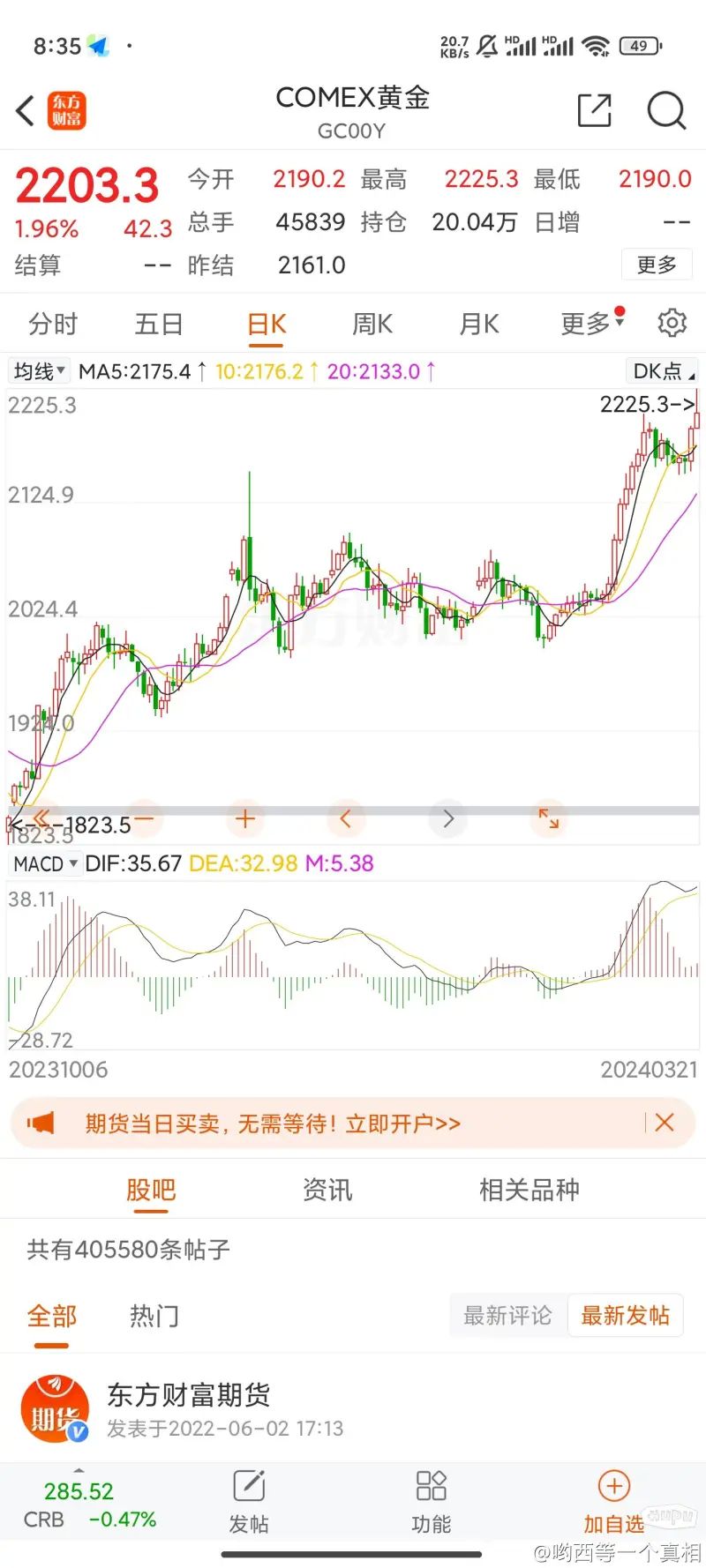 黄金新高了，买了点四川黄金怎么说