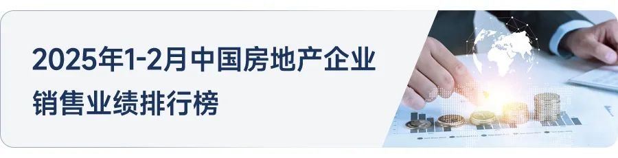 2025年1-2月保定房地产企业销售业绩TOP10