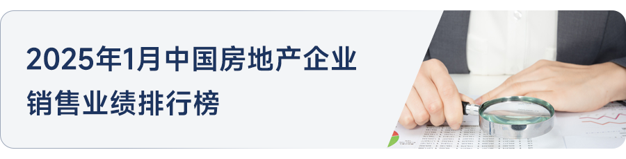 2025年1-2月中国房地产企业销售业绩排行榜